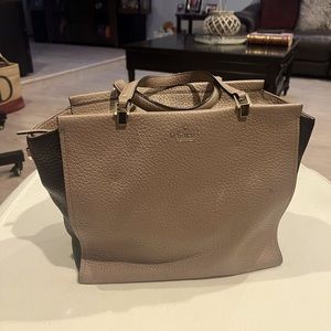 Taupe and Black Kate Spade hand bag